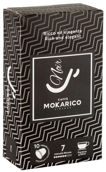 Mokarico Noir Espresso Kapseln für Nespresso - Espresso Italiano