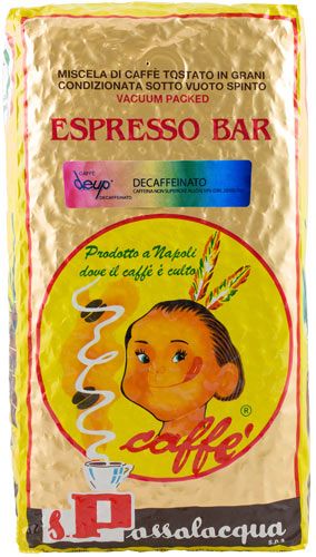 Passalacqua Espresso Kaffee ohne Koffein | De Up | 1000g Bohne