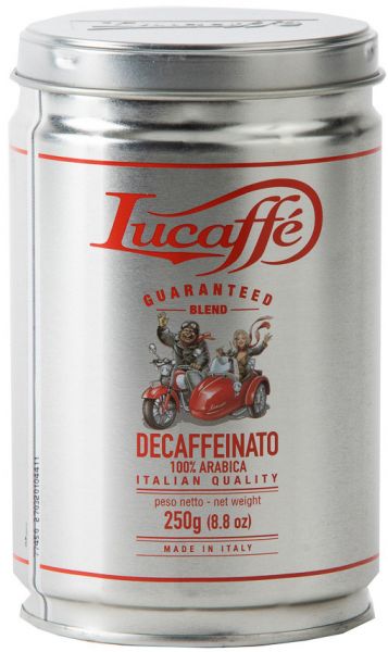 Lucaffe Espresso Arabica ground decaf coffee