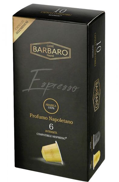 Barbaro Nespresso®*-kompatible Kapseln 100% Arabica